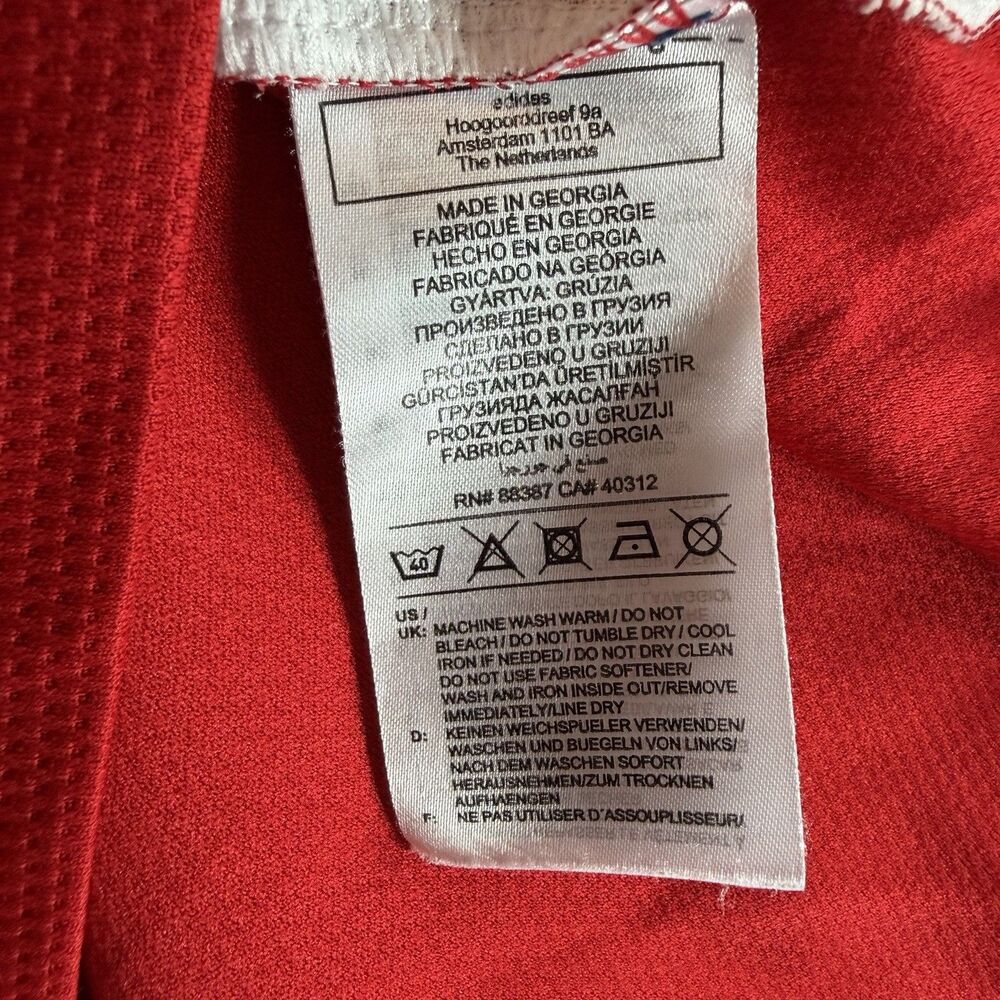 Arsenal FC Smith Rowe #10 Jersey Mens Large Adidas Red Soccer Shirt Kit Gunners - Picture 6 of 6